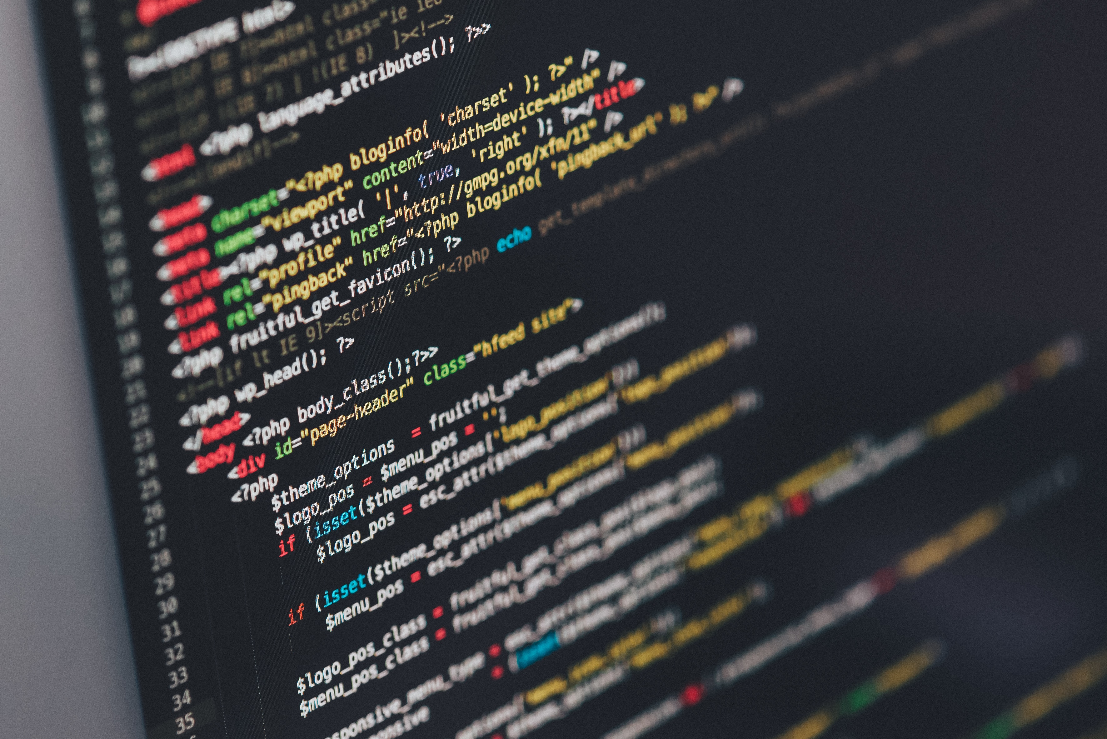 Photo of computer coding